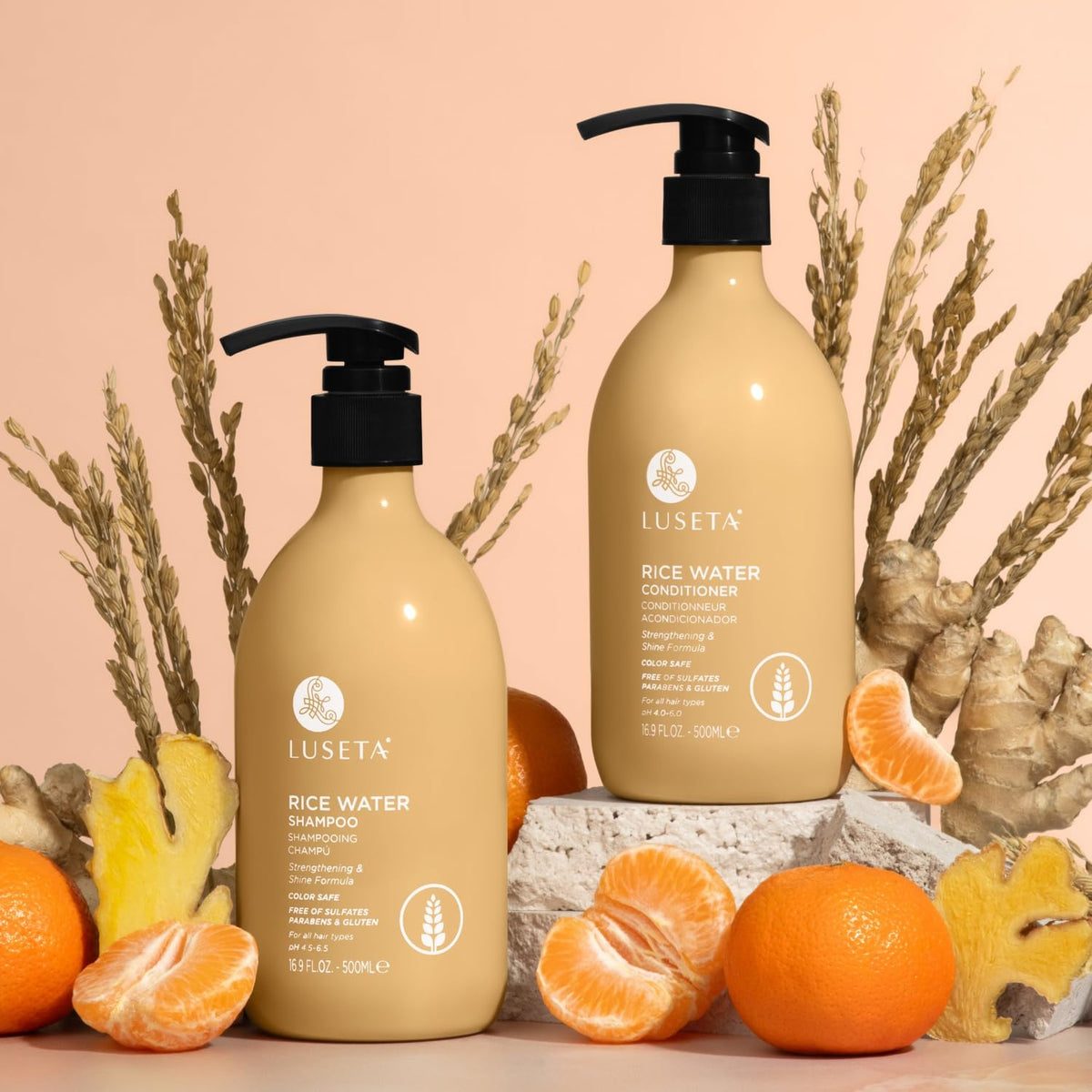 L LUSETA before and after hair showing increased shine and volume