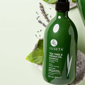 L LUSETA back label with ingredient list and usage directions for informed buyers