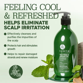 L LUSETA creamy lather texture demonstrating gentle cleansing and foam quality