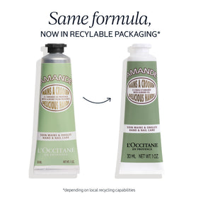 L'OCCITANE tube with cap open revealing nozzle, easy precise application
