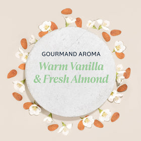 L'OCCITANE product with almonds indicating almond oil and nourishing benefits