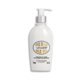 L'OCCITANE front bottle view showing sleek packaging and moisturizing benefit