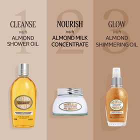L'OCCITANE oil highlighting décolletage for radiant, softly glowing finish
