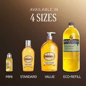 L'OCCITANE in-use shower scene showing comforting sensory experience