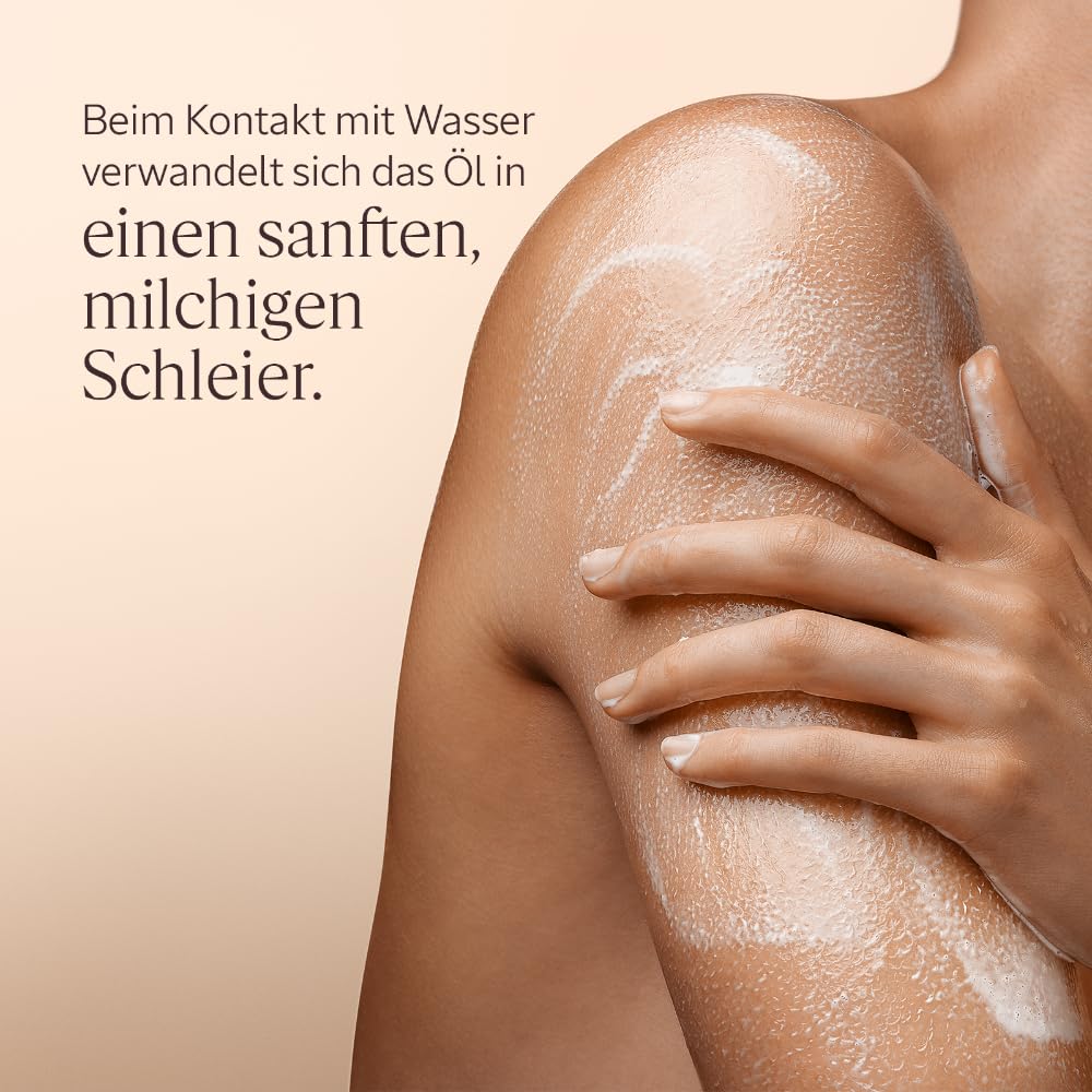 L'OCCITANE oil emulsified into creamy milky lather for soft cleansing benefit