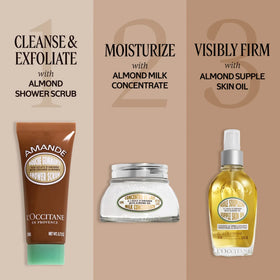 L'Occitane packaging sustainability label close-up demonstrating lighter material and eco benefit
