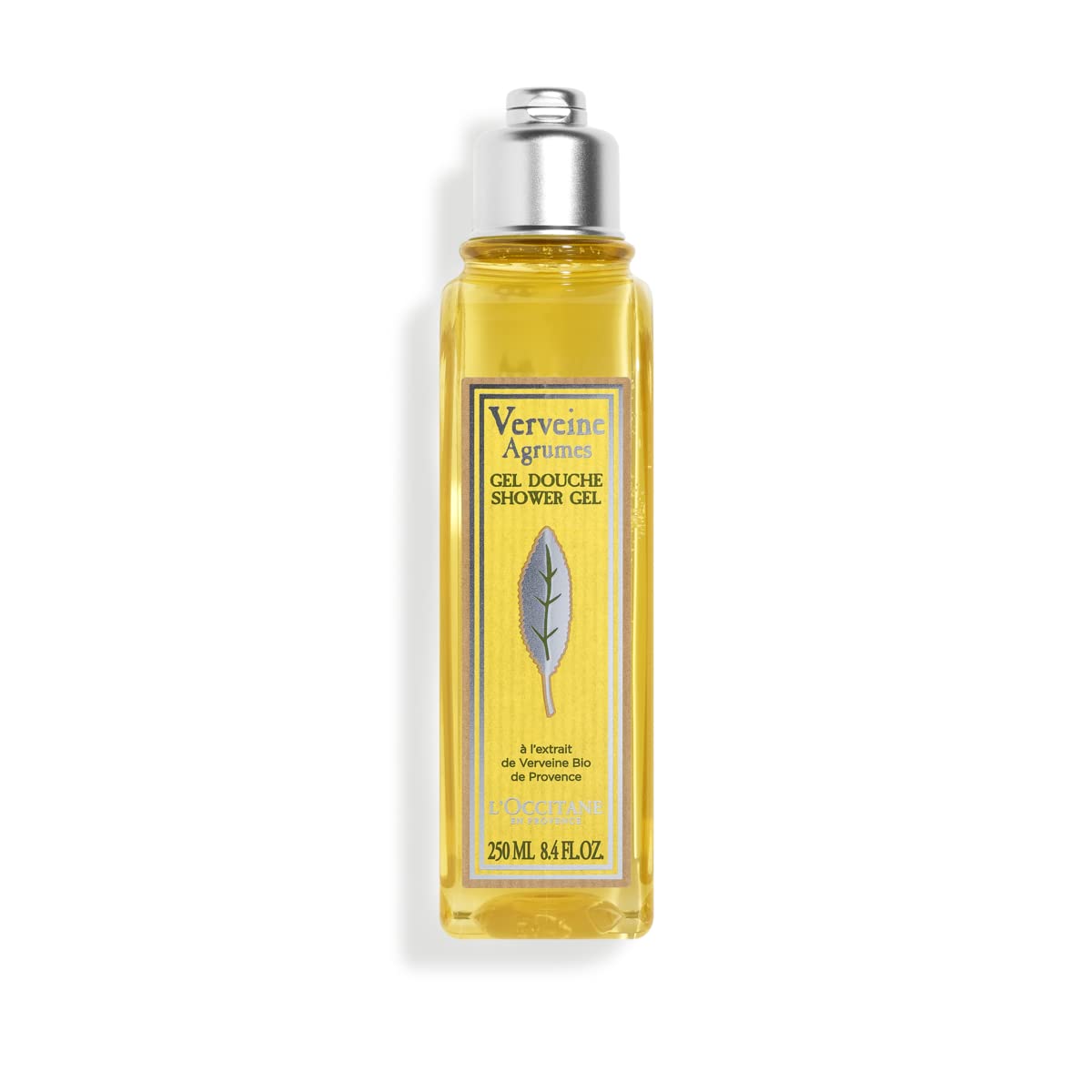 L'OCCITANE bottle front view showing label and citrus verbena scent benefits