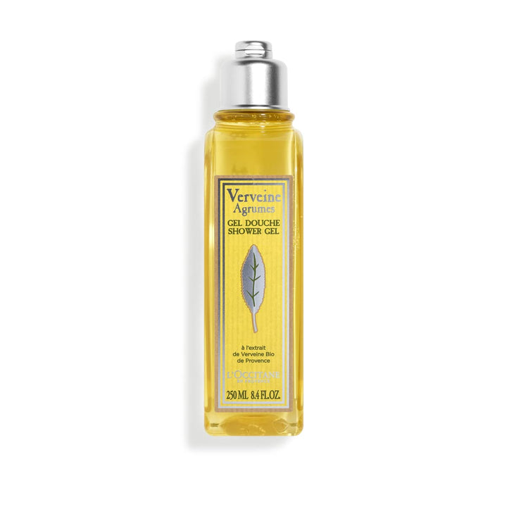 L'OCCITANE bottle front view showing label and citrus verbena scent benefits