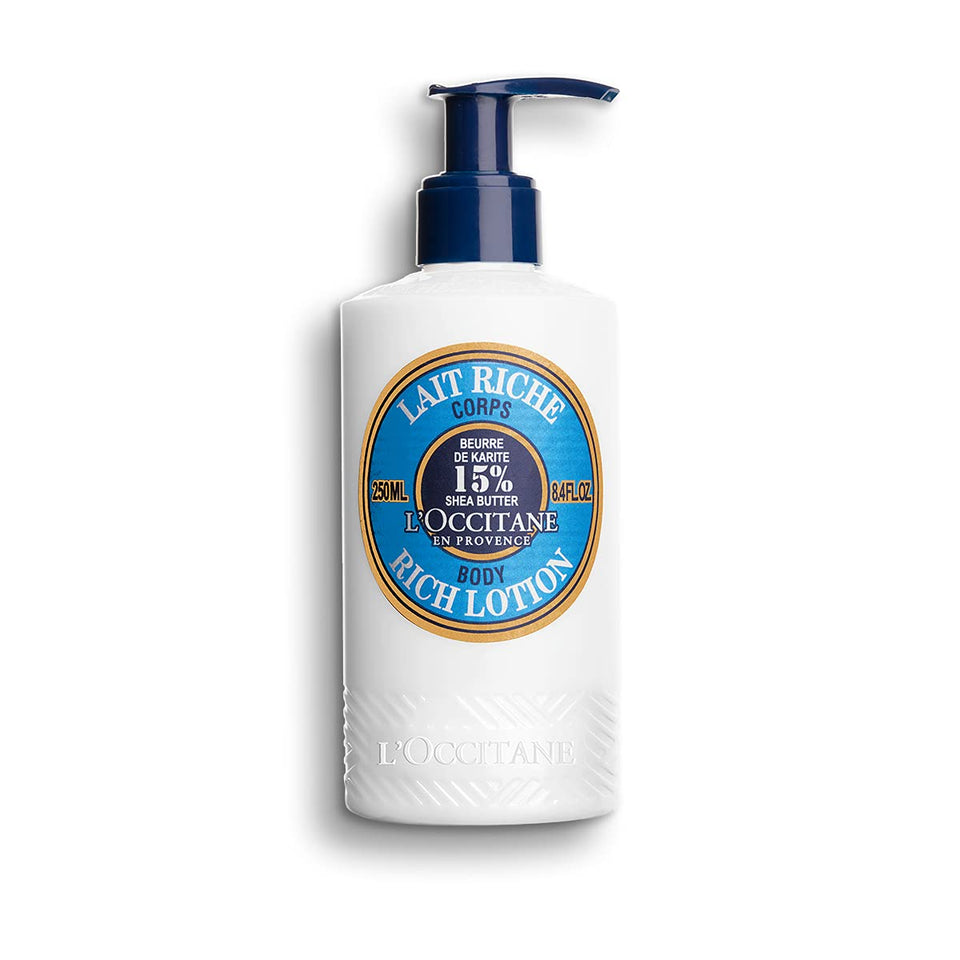 L'OCCITANE front packaging showing bottle and label for quick identification and trust