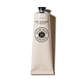L'OCCITANE front tube showing nourishing hand balm packaging and clear product identity