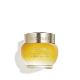 L'OCCITANE Immortelle Divine Cream front jar showing elegant packaging and anti-aging appeal