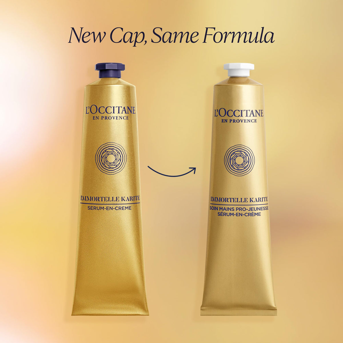 L'Occitane creamy texture on fingertip for fast absorption benefit