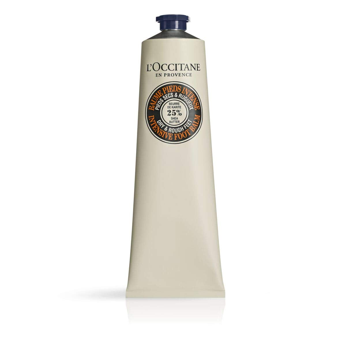 L'Occitane front tube showing product benefits and rich packaging