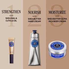 L'OCCITANE jar held in hand to show 6.90 oz scale and portability