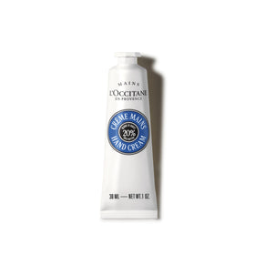 L'OCCITANE front tube view showing compact cream, ideal for travel