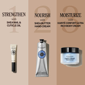 L'OCCITANE lifestyle shot of winter hands using cream for protection