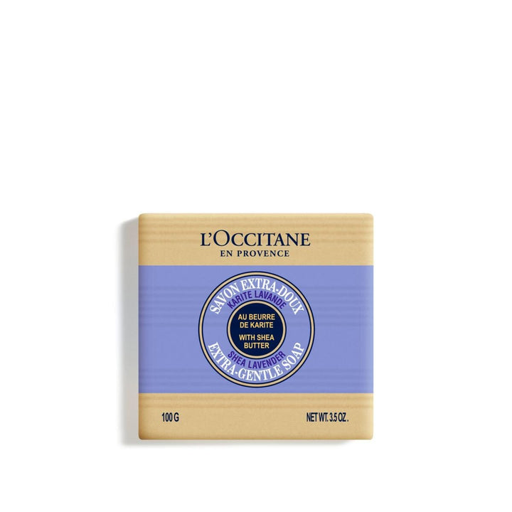 L'OCCITANE soap front packaging showing brand and lavender scent benefit