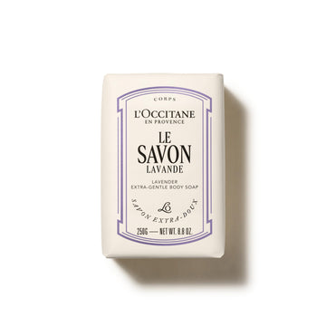 L'OCCITANE shea lavender front packaging showing soap bar and brand