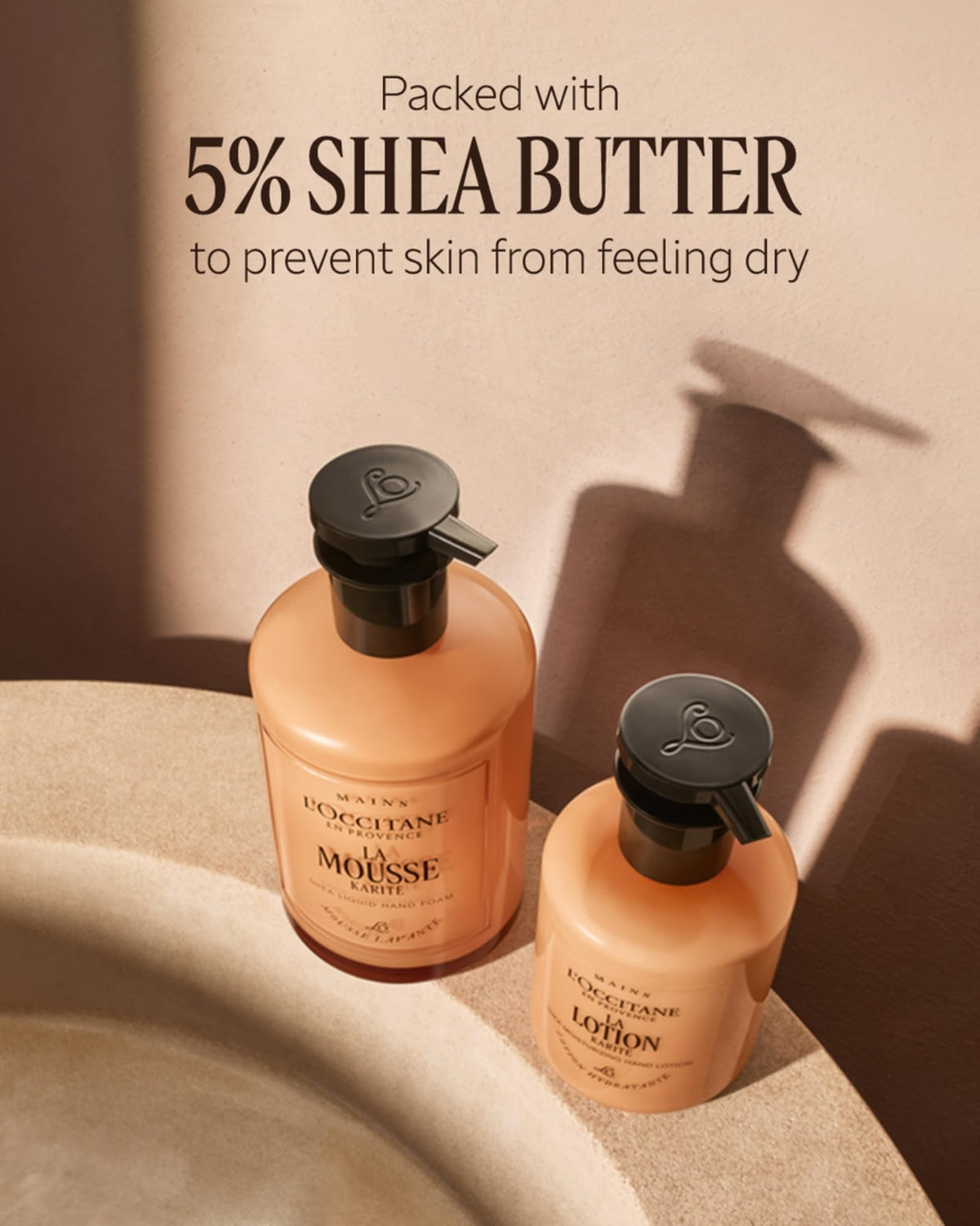 L'OCCITANE hand application demonstrating smooth spread and immediate comfort