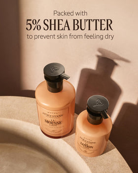 L'OCCITANE hand application demonstrating smooth spread and immediate comfort