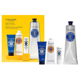 L'OCCITANE shea set front packaging showing complete collection and gift appeal