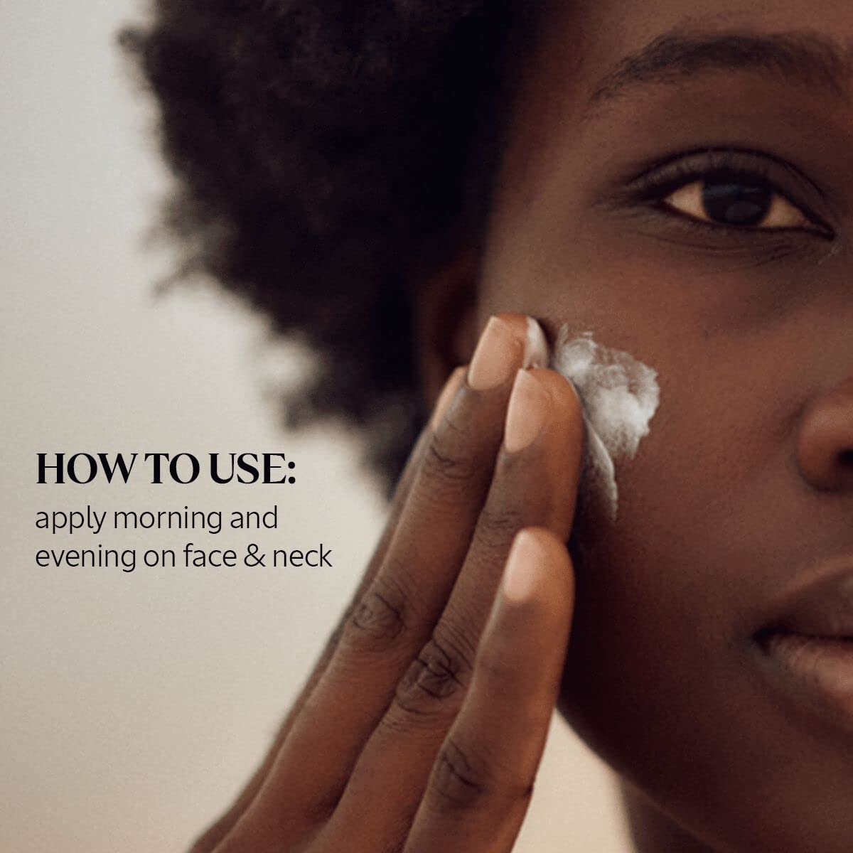 L'Occitane application on cheek illustrating smooth absorption and protective feel