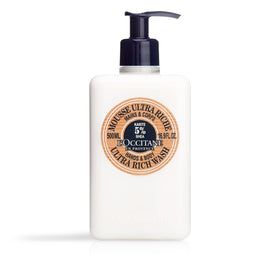 L'Occitane bottle front packaging showing label and size with a nourishing benefit