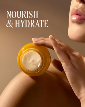 L'OCCITANE cream on bathroom shelf as part of a daily skincare routine for ease