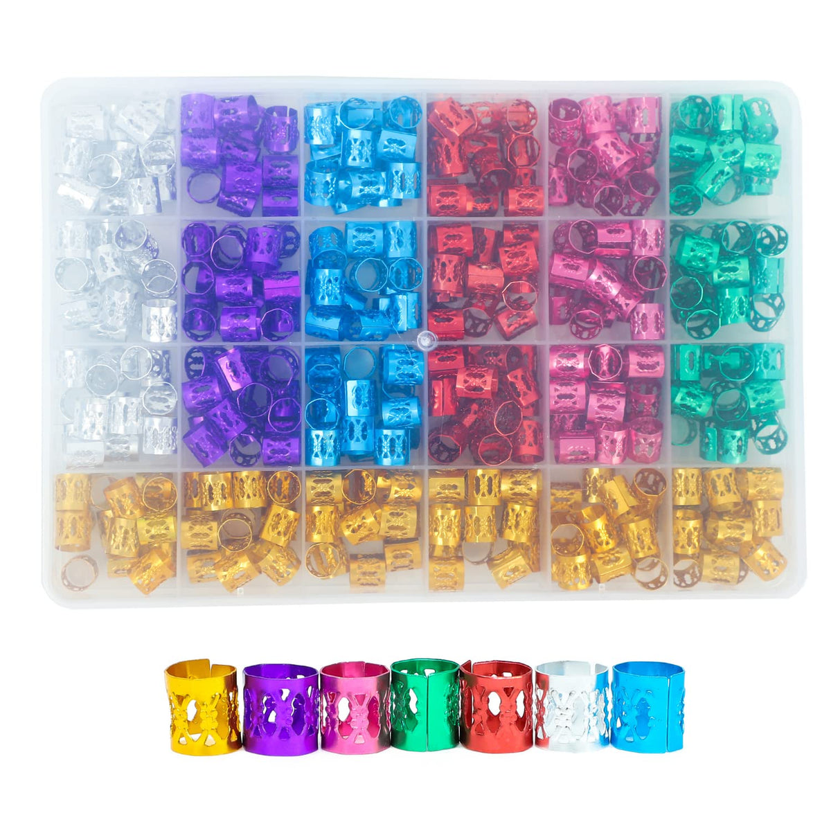 loceast front storage box showing organized colorful beads and quick access