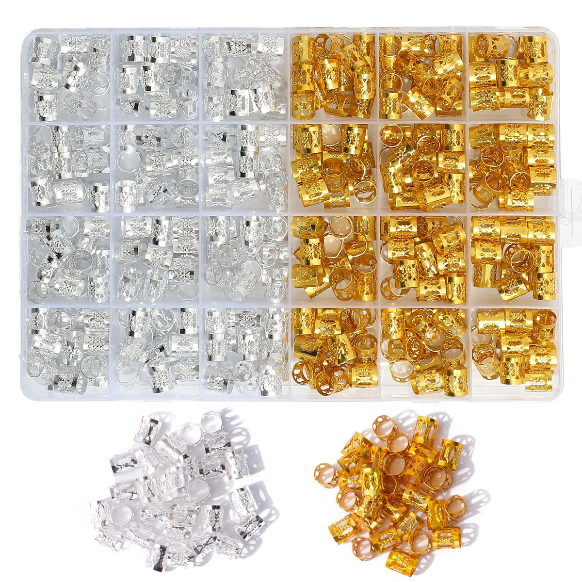 loceast front packaging showing gold and silver cuffs, easy selection