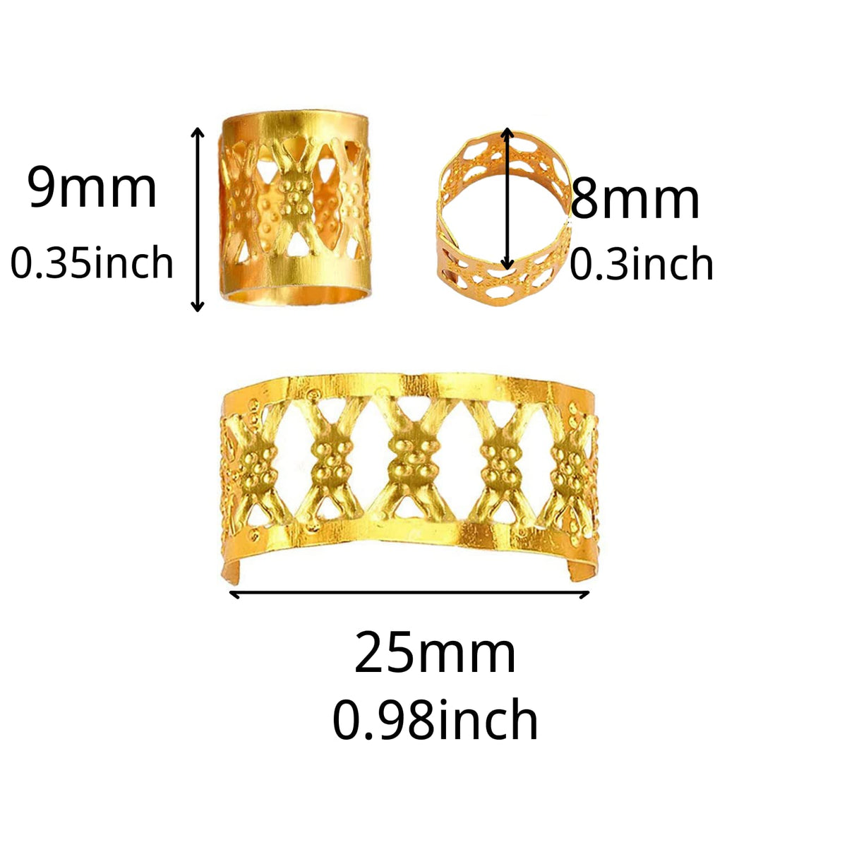 loceast gold cuffs clipped into box braids adding instant metallic detail
