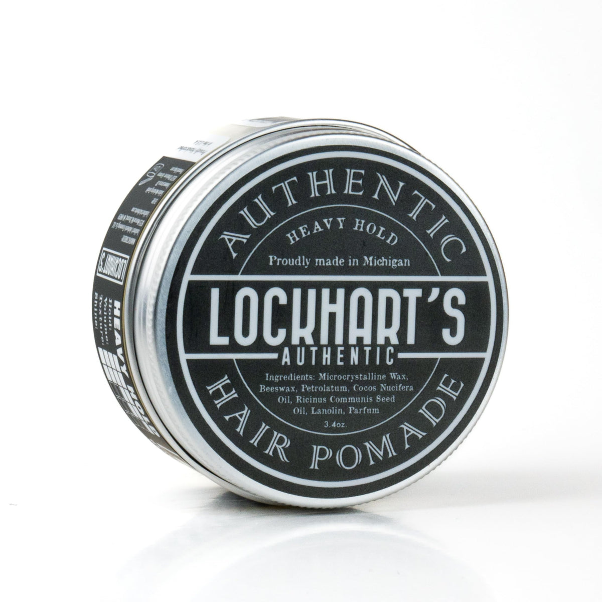 Lockhart's pomade on hands demonstrating easy warmth-and-apply benefit