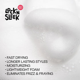 LOCK'N SLEEK being applied to braids demonstrating frizz control and hold benefit
