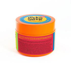 LOCK'N SLEEK back label closeup showing directions and ingredient highlights