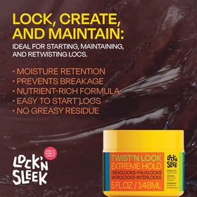 LOCK'N SLEEK size comparison showing the 5 oz jar for travel-friendly convenience