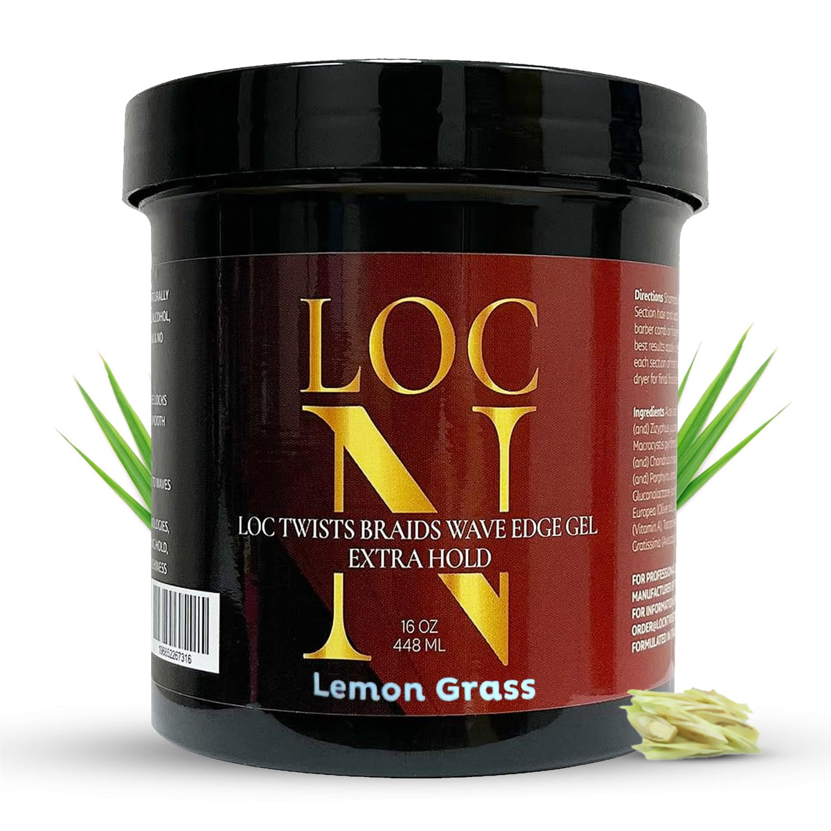 LOCN hair gel front packaging showing label and size for easy recognition and choice