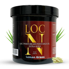LOCN hair gel front packaging showing label and size for easy recognition and choice