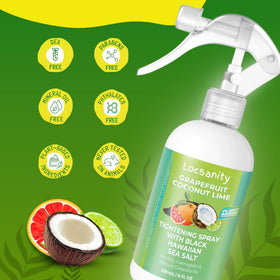 Locsanity Black Hawaiian sea salt close-up highlighting tightening benefit