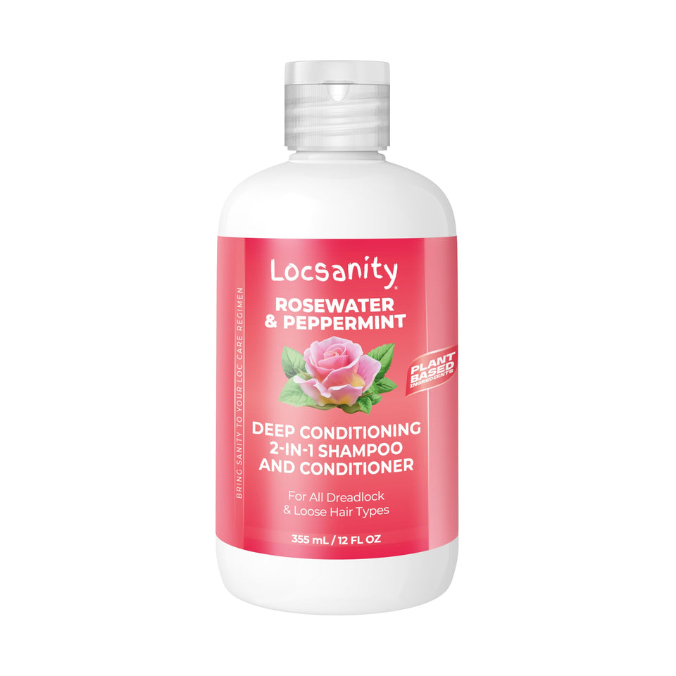Locsanity front label bottle showing clear branding and product benefit