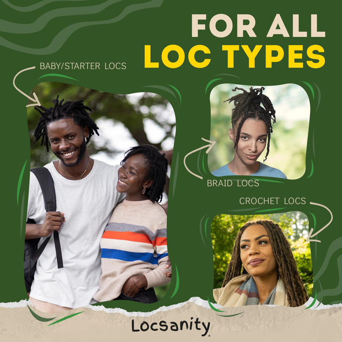 Hand holding 4 fl oz Locsanity bottle to show travel-friendly size benefit