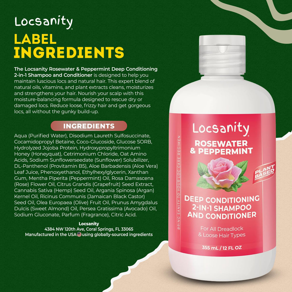 Locsanity on bathroom shelf in lifestyle setting suggesting routine use
