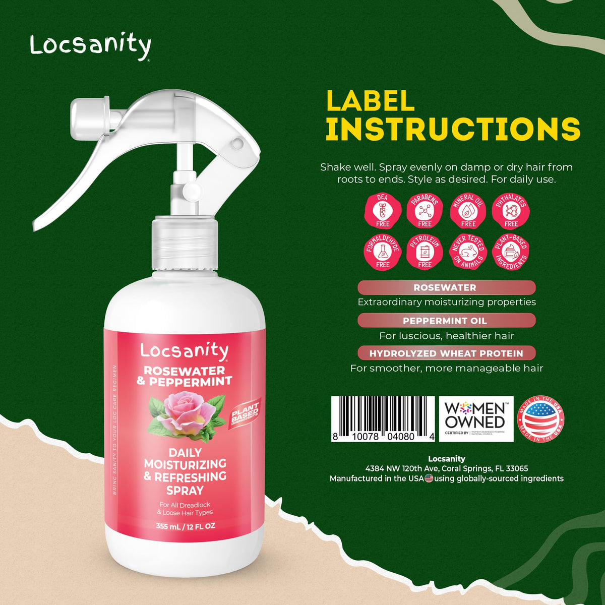 Locsanity used outdoors refreshing locs for on-the-go neatness and scent