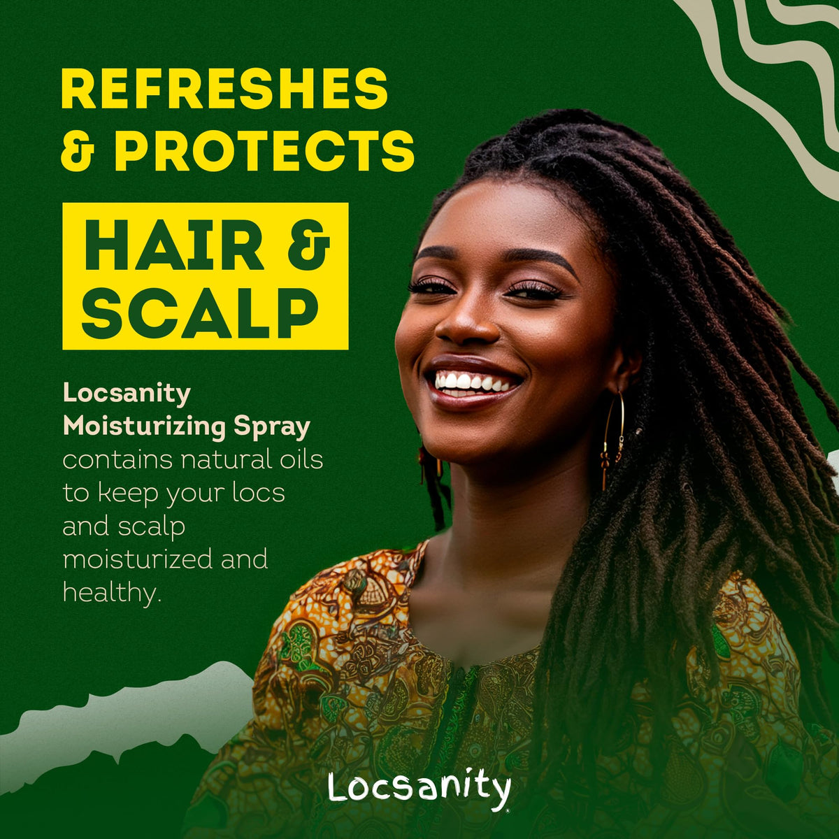 Applying Locsanity to scalp demonstrating targeted cooling and itch relief benefit