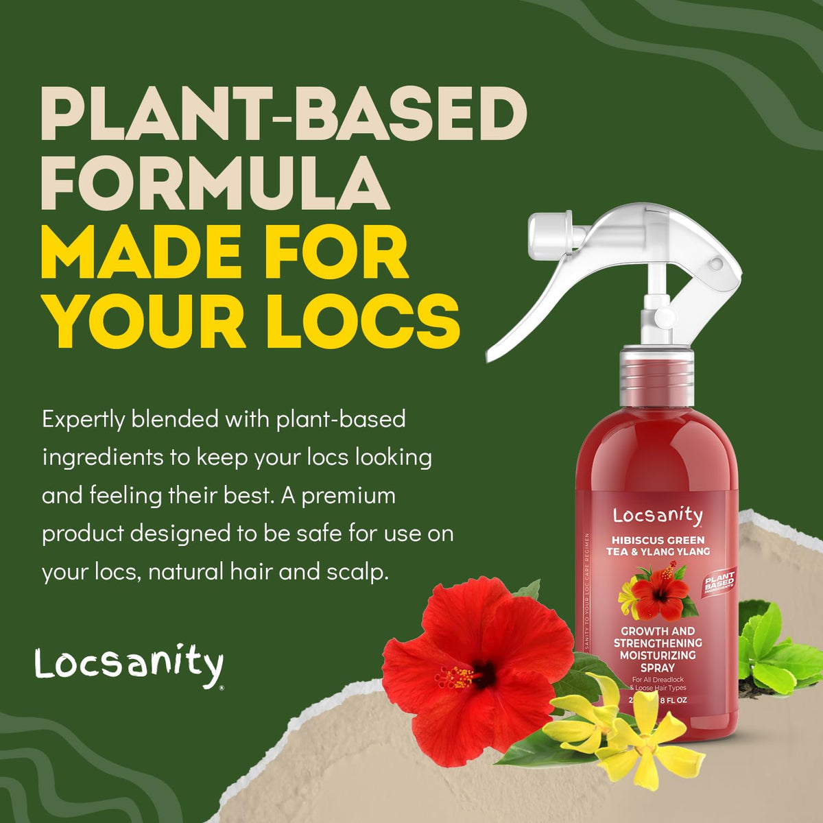 Locsanity applied to scalp demonstrating soothing and refreshment