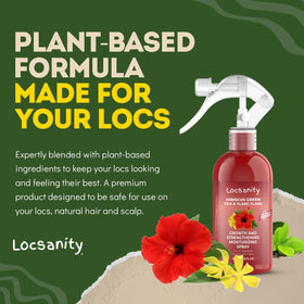 Locsanity applied to scalp demonstrating soothing and refreshment