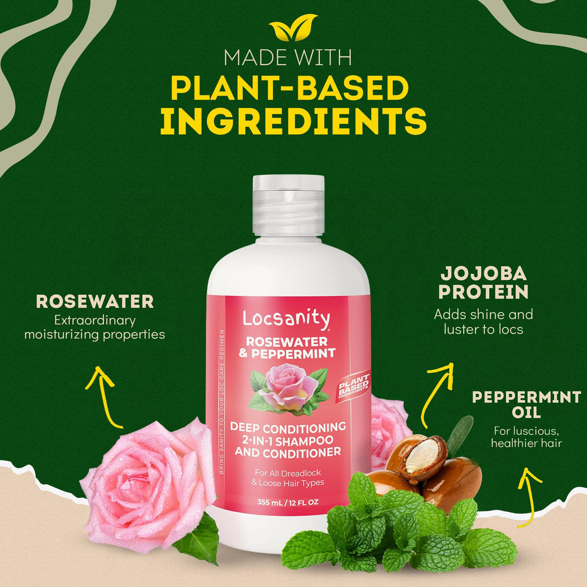 Locsanity creamy texture pouring to show lightweight conditioning