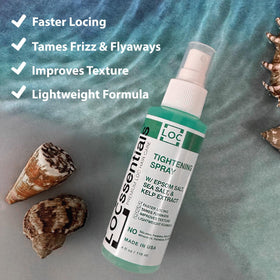 LOCssentials close-up of spray texture with kelp extract droplets for natural texture