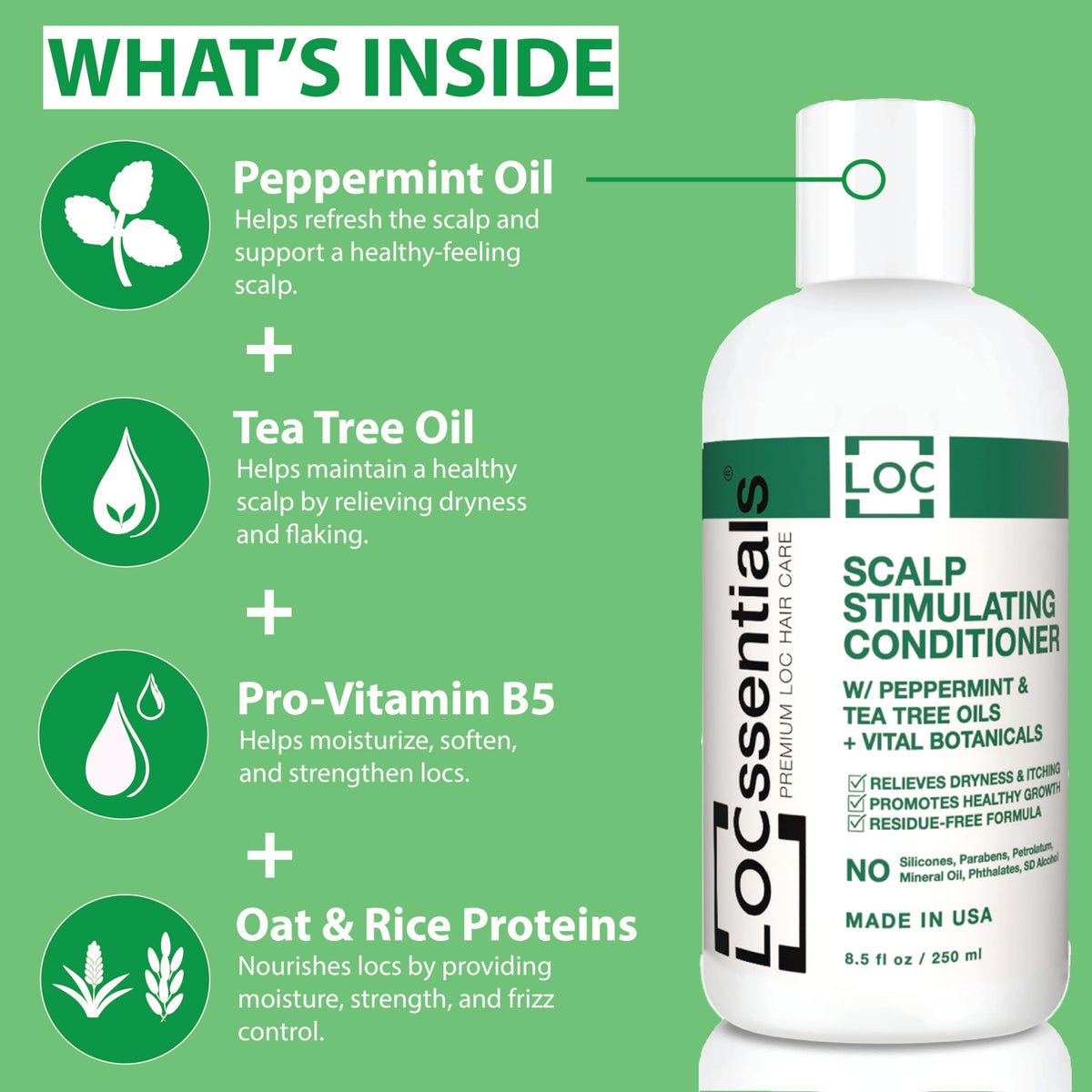 LOCssentials scalp massage on braids relieves itch and refreshes