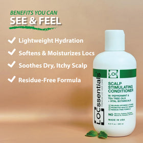 LOCssentials creamy conditioner texture showing lightweight hydration
