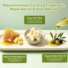 LOCYLEAF raw honey and beeswax beside jar showing natural ingredients benefit